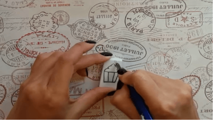 Rubber stamp from eraser